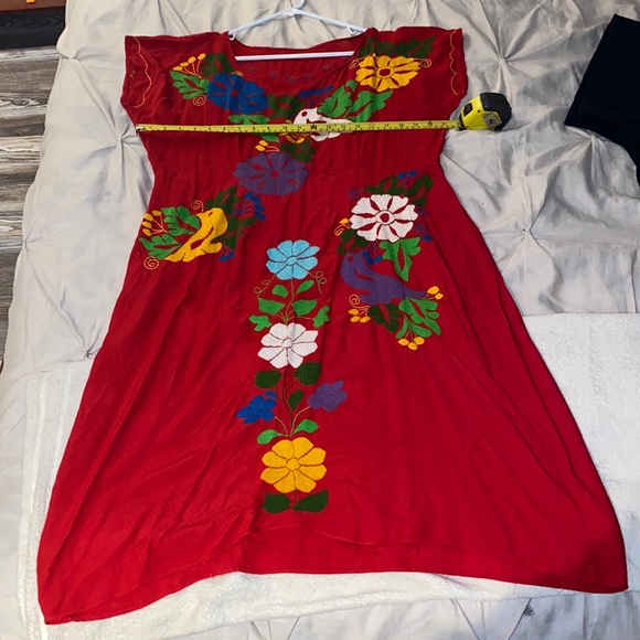 Handmade EMBROIDERED OAXACAN DRESS - Picture 1 of 9
